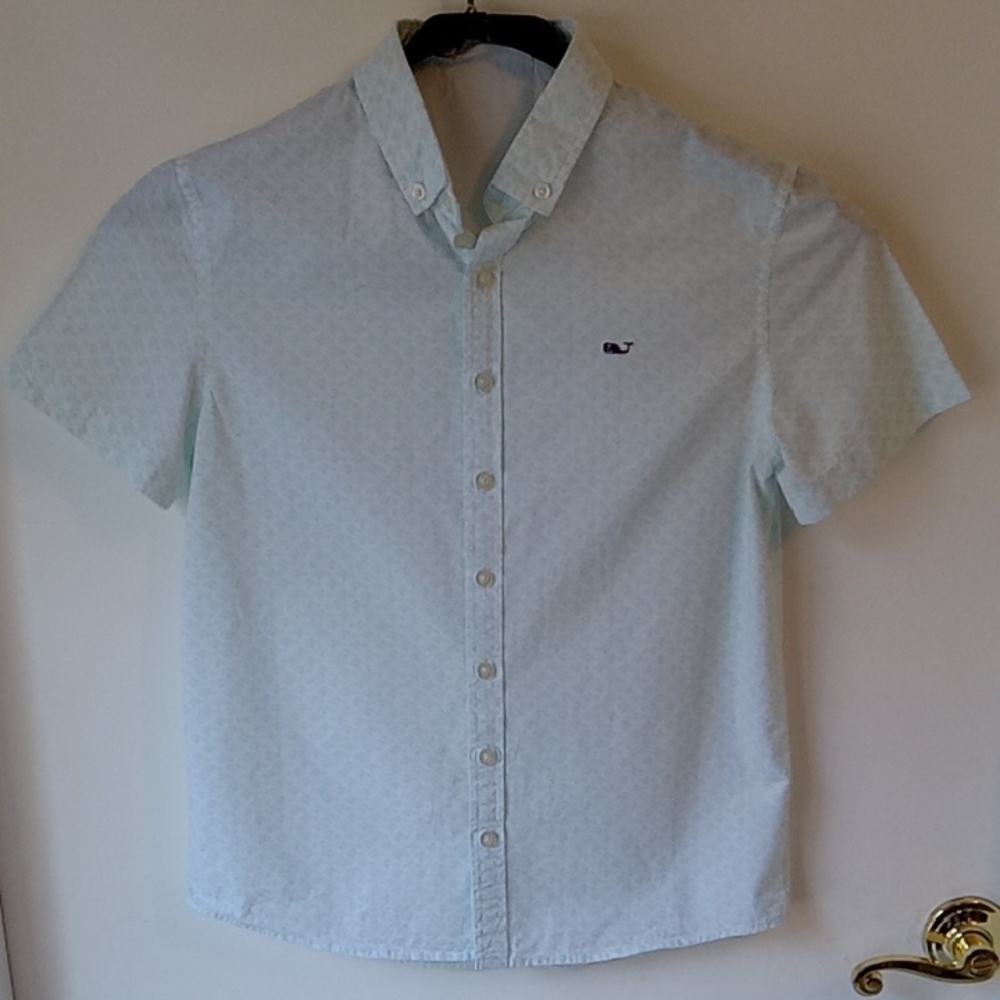 Vineyard Vines Boys Short Sleeve Whale Shirt Size L(16)